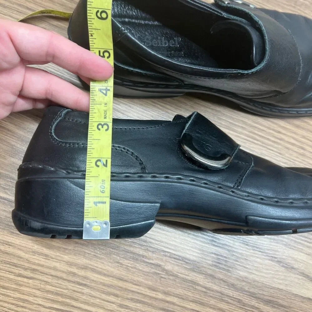 JOSEF SEIBEL 'Theresa' Black Leather Monk Strap Oxfords EUR 41 | US 10‎